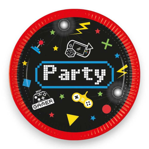 Picture of GAMING PAPER PLATES 23CM - 8 PACK